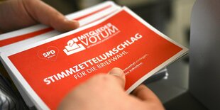 Stimmzettel für das SPD-Mitgliedervotum