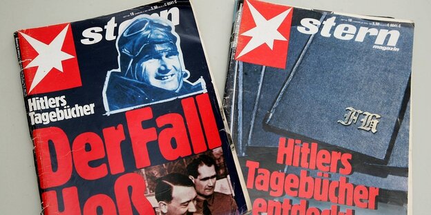 Zwei Titelseiten der Zeitschrift Stern aus dem Jahr 1983