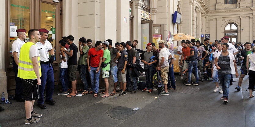 Flüchtlinge in Budapest