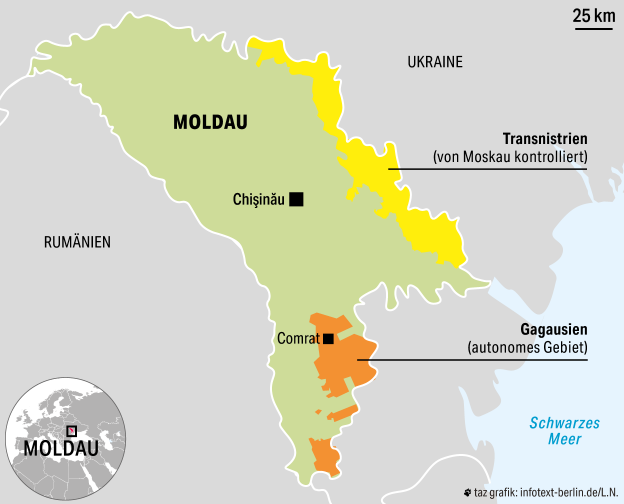 Karte von Moldau