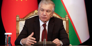 Der usbekische Präsident Shavkat Mirziyoyew
