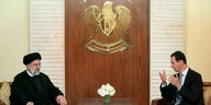 Ebrahim Raisi, Präsident des Iran und Baschar al-Assad, Präsident von Syrien