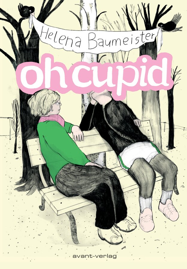 Cover eines Comics, ein Paar sitzt auf einer Bank, der Titelschriftzug "ohcupid" verdeckt seinen Kopf