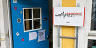 Eingangstür zum Studio von Radio Dreyeckland