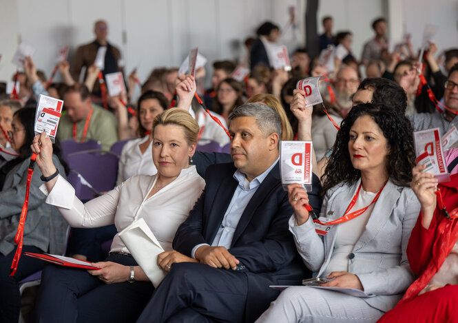 Mitglieder der SPD auf dem Parteitag