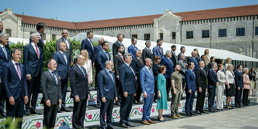 Ein Gruppenfoto der Staatspräsidenten