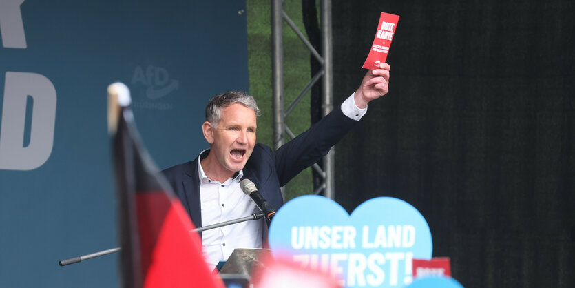 Rechtsextremist Höcke bei einer AfD-Kundgebung