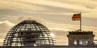 Reichstagskuppel im Abendlicht