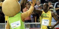Das Foto zeigt den Sprinter Usain Bolt bei der WM 2009 im Berliner Olympiastadion.
