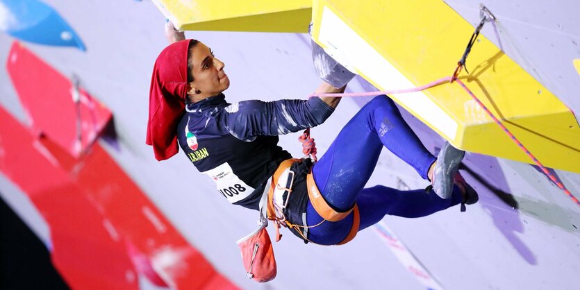 Die iranische Kletterin Elnaz Rekabi