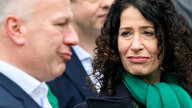 Das Foto zeigt die Grüne Bettina Jarasch neben CDU-Mann Kai Wegner