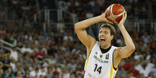 Dirk Nowitzki im Trikot der deutschen Nationalmannschaft