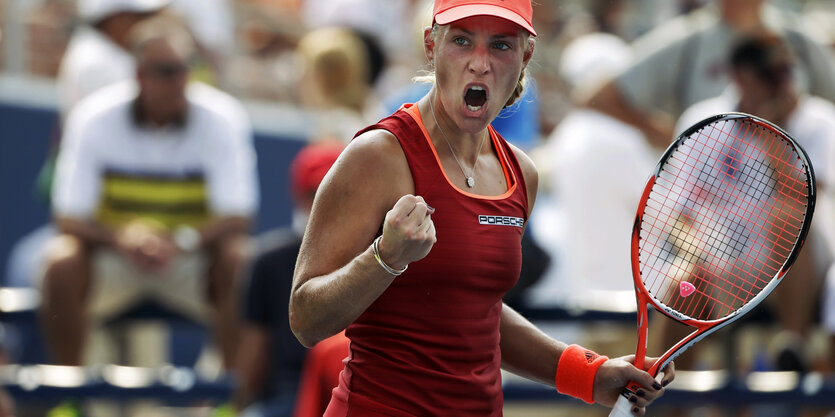 Angelique Kerber freut sich