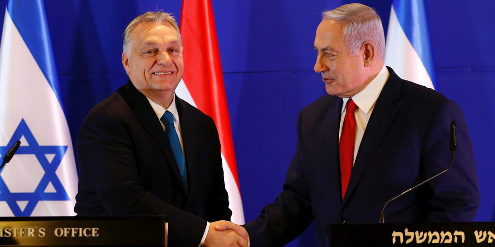 Premierminister Orban und Netanjahu.