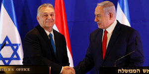 Premierminister Orban und Netanjahu.