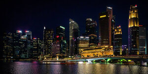 Skyline von Singapur.