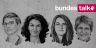 Die Köpfe der taz'lerinnen Dinah Riese, Ulrike Winkelmann, Nicole Opitz und Sabine am Orde
