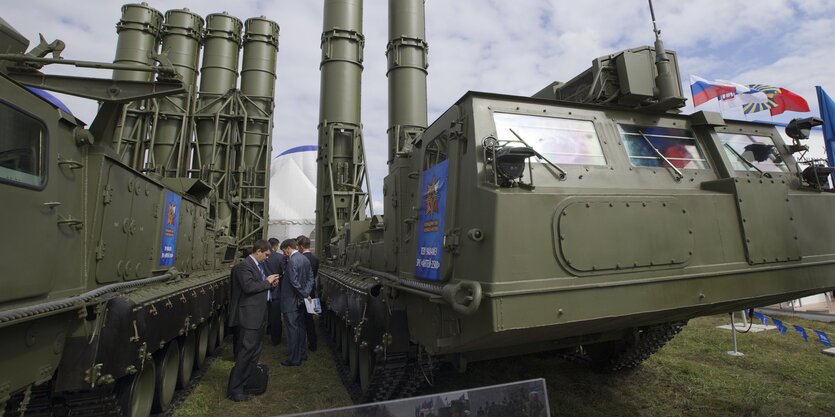 Russische Luftabwerhsystem bei einer Schau 2013 Nahe Moskau