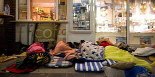 Flüchtlinge auf dem Flensburger Bahnhof