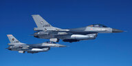 F-16 Jets der niederländischen Luftwaffe .