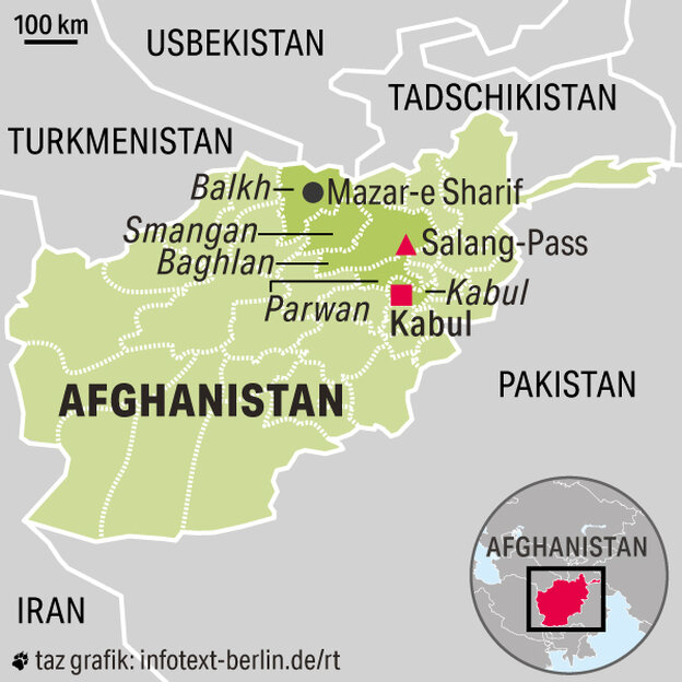 Eine Karte von Afghanistan
