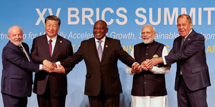 Gruppenfoto der Brics-Stastschefs.