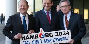 Olaf Scholz wirbt für Olympia