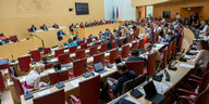 Der Plenarsaal im Bayerischen Landtag