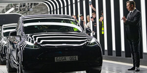 Elon Musk, Tesla-Chef, nimmt an der Eröffnung der Tesla-Fabrik Berlin Brandenburg teil.