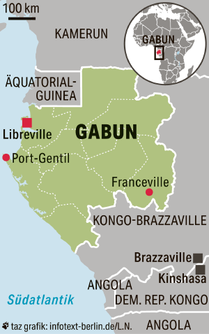 Eine Karte von Gabun