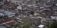 Luftbild der Stadt Goma.