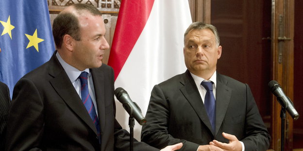 Manfred Weber und Viktor Orban