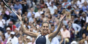 Flavia Pennetta feiert ihren Sieg