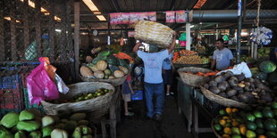 Straßenszene in Nicaraguas Hauptstadt Managua