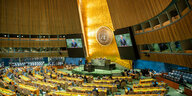 Scholz im Plenarsaaal der UN