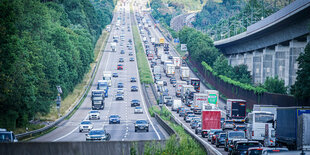 Stau auf einer Autobahn