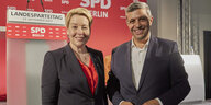 Das Berliner SPD-Führungsduo Franziska Giffey und Raed Saleh