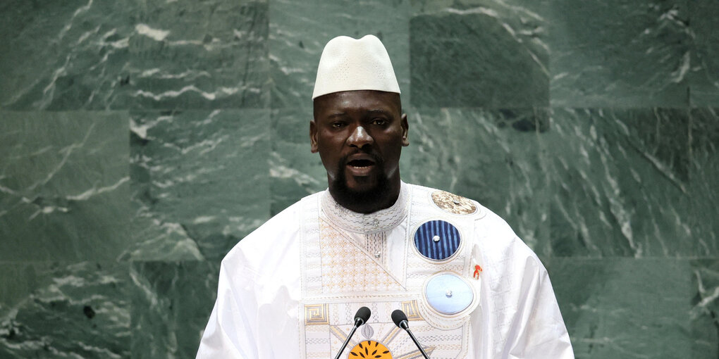 Mamadi Doumbouya, Präsident von Guinea, bei den Vereinten Nationen