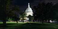 Der Kongress in Washington bei Nacht