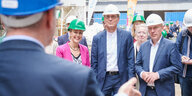 Verkehrssenatorin Schreiner (CDU), Bausenator Gaebler (SPD) und Senatschef Wegner (CDU)