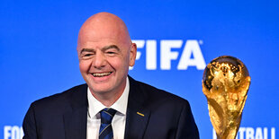 FIFA-Präsident Infantino bei einer Pressekonferenz.