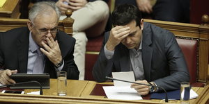 Giannis Dragasakis und Alexis Tsipras