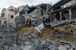 zerstörtes haus in gaza