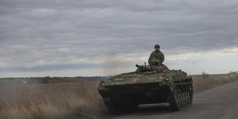 Ukrainischer Soldat in Donezk