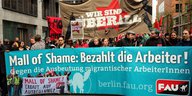 Protest gegen die Mall of Berlin