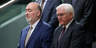 Präsident Steinmeier und Botschafter Prosor im Bundestag.