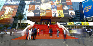 Das Festival-Zentrum der Mipcom in Cannes