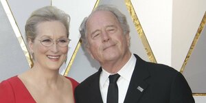 Nahaufnahme von Meryl Streep (links) und ihrem Ex Mann Don Gummer bei der Oscarverleihung