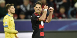 Leverkusens Spieler Javier Hernandez