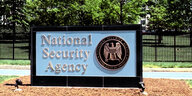 Das NSA-Logo vor dem Hauptquartier der Behörde in Fort Meade.